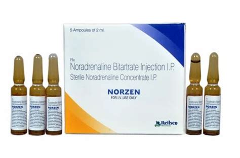 Norzen Noradrenaline Bitartrate Injection 2 Mg Ml At Best Price In