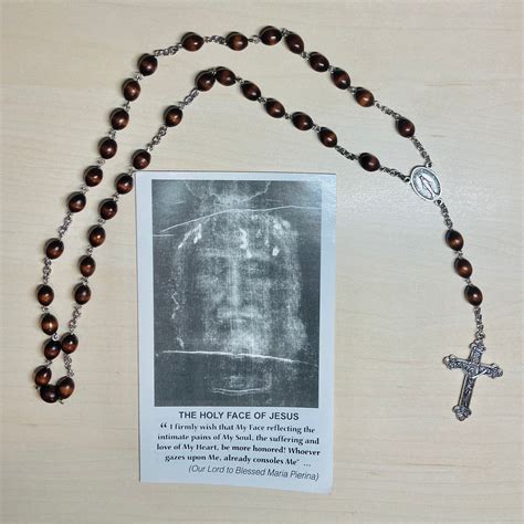 HOLY FACE Chaplet Catholic Prayer To The Holy Face Of Jesus Etsy