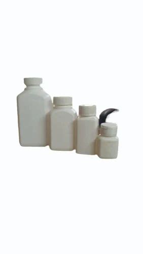 White Chemical Hdpe Square Tablet Container Capacity 30cc To 250 Cc