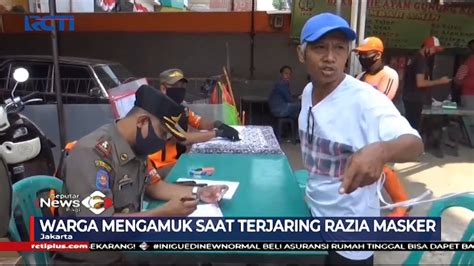 Warga Di Mampang Jaksel Mengamuk Tolak Pakai Masker Saat Terjaring