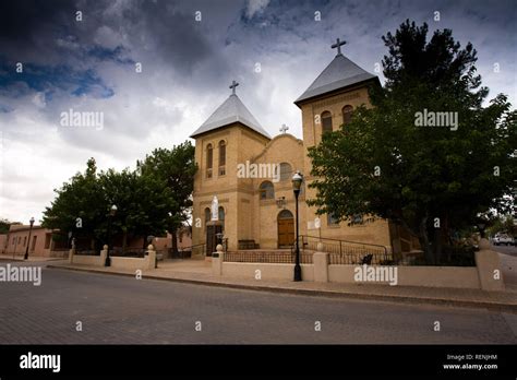 San Albino Church Plaza De Mesilla New Mexico Stock Photo Alamy