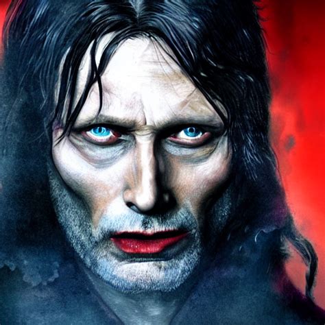 Krea Ai Mads Mikkelsen As A Vampire Male Late S Ag