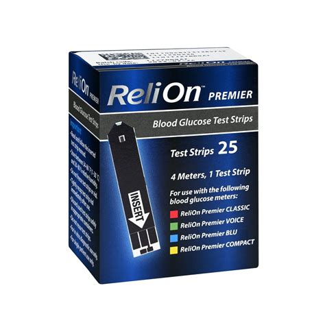 ReliOn Premier Blood Glucose Test Strips, 25 Ct - Walmart.com - Walmart.com