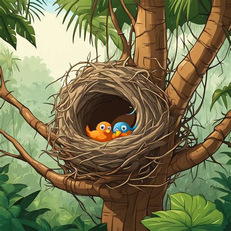 A cartoon nest by Momin Mukhtar - Playground