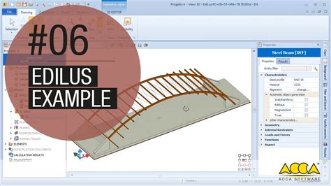 Logiciel Calcul Des Structures Edilus Example Acca Software Youtube