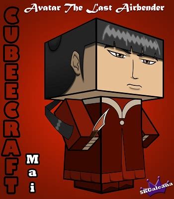 Cubeecraft Paper Craft of Mai with Throwing Knives from Avatar the Last Airbender – SKGaleana