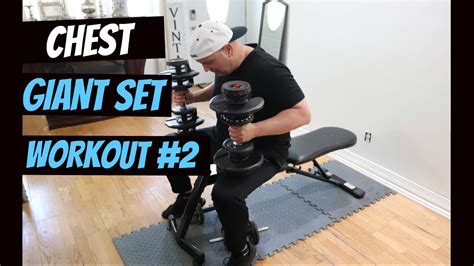 Fitness Journey Chest Giant Set Workout At Home Youtube