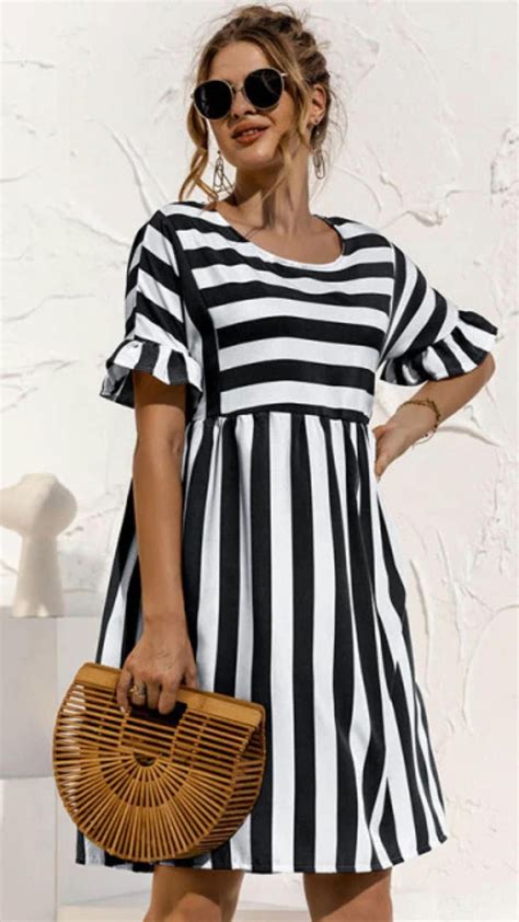 Women Summer Dress Cute Loose Striped Print Dress Artofit