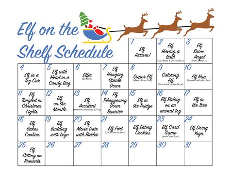 Elf Bar Calendar Printable Calendars At A Glance