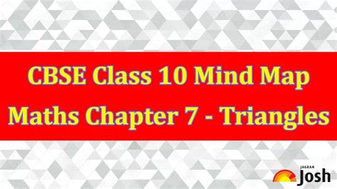 Cbse Class 10 Maths Mind Map For Chapter 6 Triangles Free Pdf Download Available