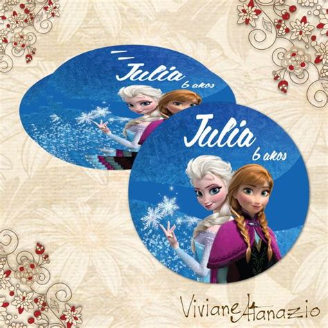 Adesivo Redondo Frozen 00159 Elo7 Produtos Especiais Adesivos