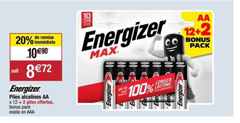 Promo Energizer Piles Alcalines Aa Chez Migros France Icatalogue Fr