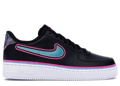 Nike Air Force 1 Low Sport Nba Black Blue Gale Laser Fuchsia Black