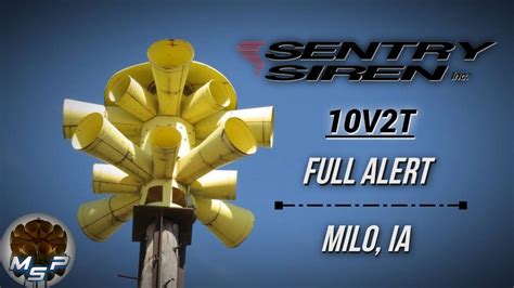 Sentry V T Tornado Siren Test Full Alert Milo Ia Youtube