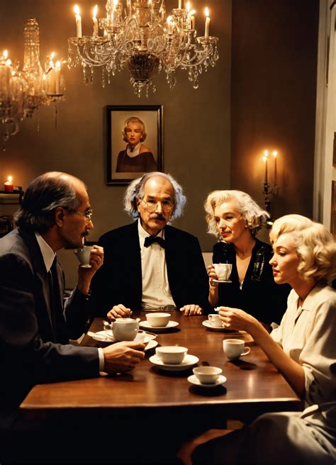 Lexica Albert Einstein Steve Jobs Marilyn Monroe Drinking Tea At