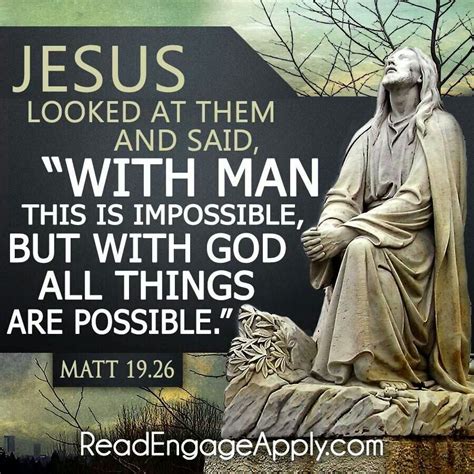 Jesus Looked At Them And Said With Man This Is Impossible But With