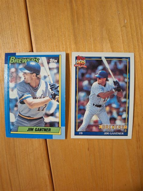 Lot Of Jim Gantner Topps Mil Brewers Topps Baseball Trading Cards