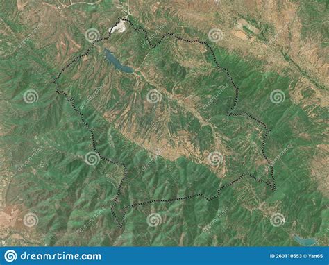 Konce Macedonia Low Res Satellite No Legend Stock Illustration