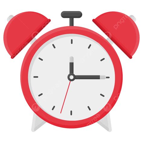 Gambar Desain Jam Alarm Merah Alarm Jam Rancangan Png Dan Vektor Dengan Background Transparan