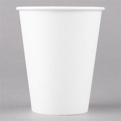 Solo 378W 2050 8 Oz White Single Sided Poly Paper Hot Cup 1000 Case