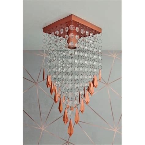 Lustre Lumin Ria Plafon Cobre Sala Quarto Cozinha Pf Shopee Brasil