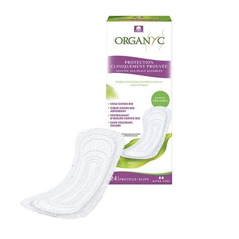 Organyc fuites urinaires protège slips ultra fins Coton bio