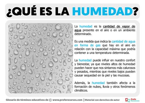 Qué es la Humedad Definición de Humedad