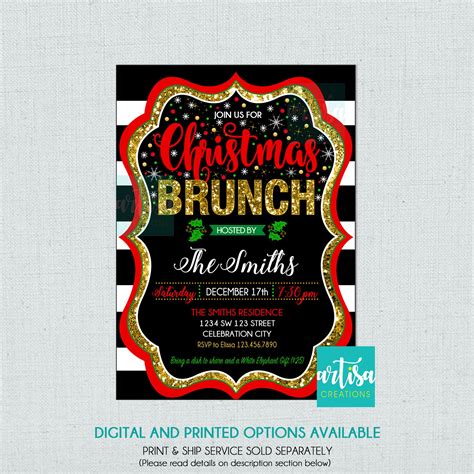 Christmas Brunch Invitation Christmas Brunch Invitations Christmas Brunch Christmas Breakfast