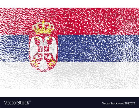 Flag of serbia with old texture Royalty Free Vector Image