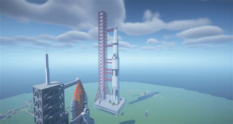 I Recreated The Saturn V Rocket In Minecraft With Launchtower The