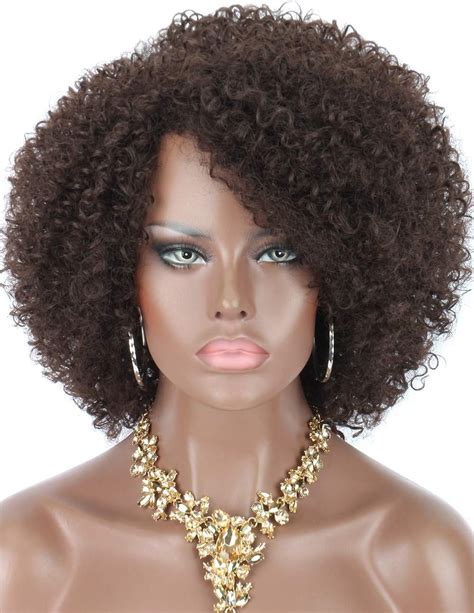 Kalyss Afro Perruque de cheveux synthétiques pour femme noire Perruque