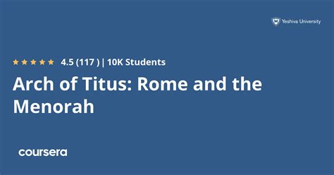 Arch of Titus: Rome and the Menorah - Coursya