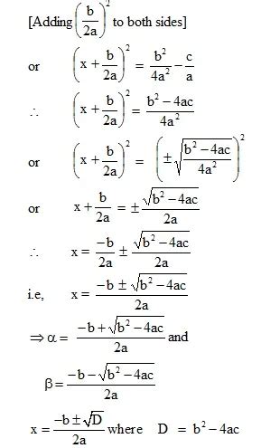 Cbse Th Class Maths Chapter Quadratic Equations