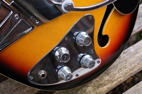 1960s Teisco Telestar Barney Kessel Style Hollow Body Guitar In A 3 Tone Sunburst And Gig Bag