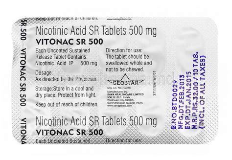 Buy Nicotinic Acid Sr Tabs Online