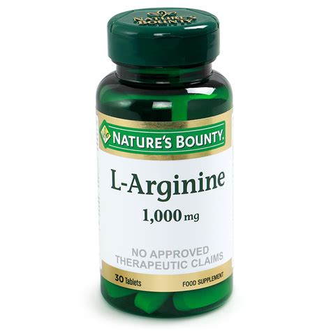 NATURE S BOUNTY L ARGININE Food Supplement 1000mg X 30 Tablets Shopee