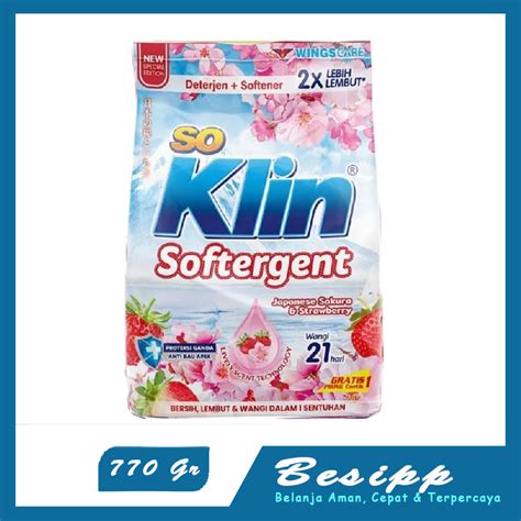 Jual Soklin Softergent Deterjen Bubuk Soft Japanese Sakura Strawberry