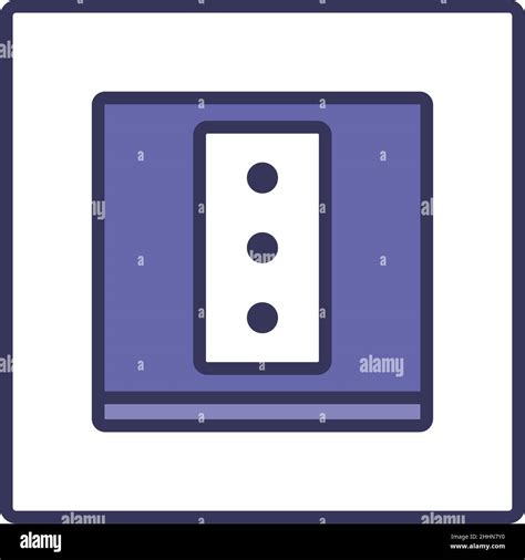 Icona Presa Elettrica Italia Contorno Grassetto Modificabile Con