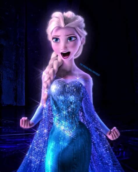 A Frozen Princess With Blue Hair And Braids Is Standing In Front Of A