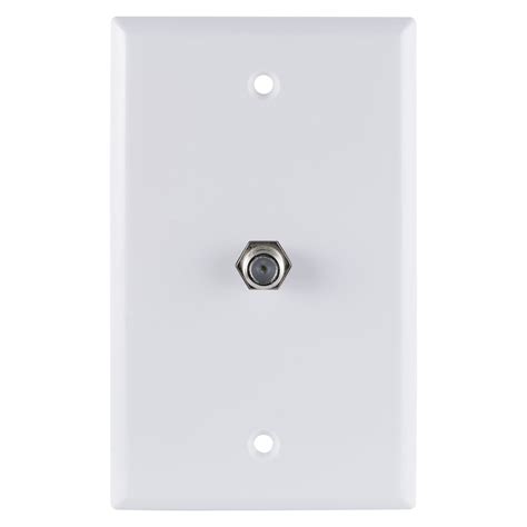 GE 1 Gang White Single Coaxial Wall Plate At Lowes