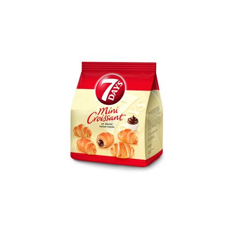 Mini Κρουασάν με Γέμιση Κρέμα Κακάο 7days 275gr (215gr +30% Δωρεάν Προϊόν)