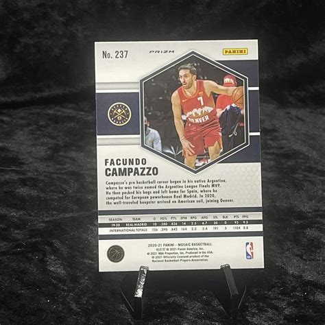 Panini Mosaic Facundo Campazzo Green Mosaic Prizm Nuggets