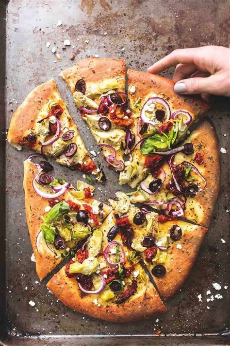 How To Make Vegan Mediterranean Pizza Thin Herbed And Spelt Crust