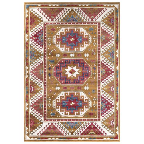 Latitude Vive Bohi Oriental Machine Woven Mustard Area Rug Wayfair Co Uk