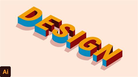 How To Create An 3d Isometric Text Effect In Adobe Illustartor 3d