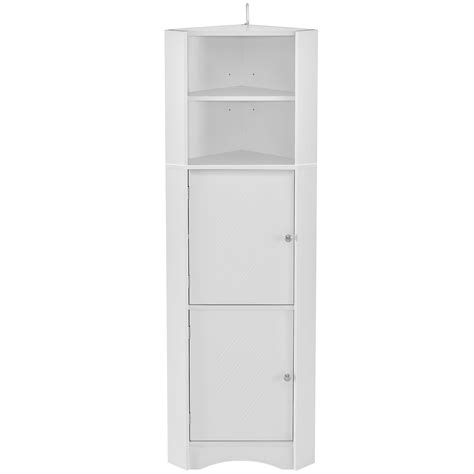 Tall Bathroom Corner Cabinet Freestanding Storage Cabinet With Doors