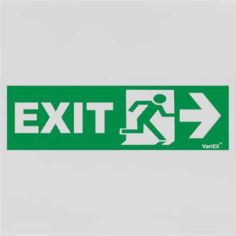 Right Arrow Fire Exit Sign Board Board Thickness 3mm At 260 Piece