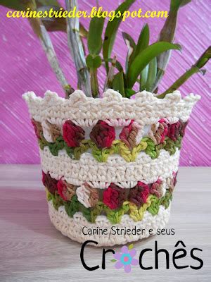 Carine Strieder Crochet Designer Cachep Tulipas Napolitano