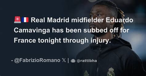 Real Madrid Midfielder Eduardo Camavinga Has Been Subbed Off For