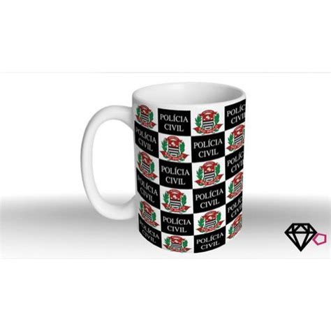 Caneca Porcelana Personalizada Pol Cia Civil Ml Submarino